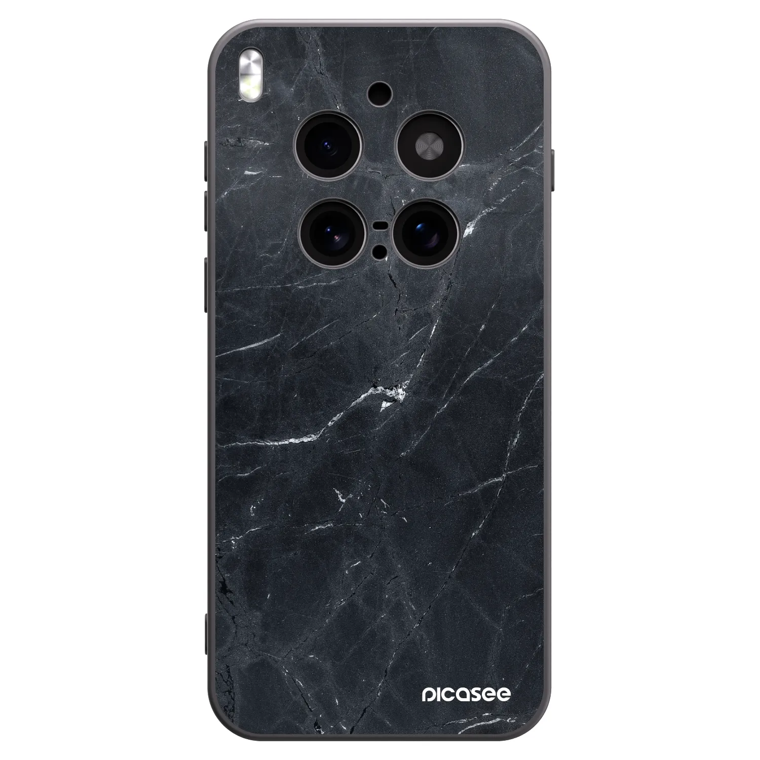Picasee crna silikonska maskica za Vivo X300 Pro - Black marble