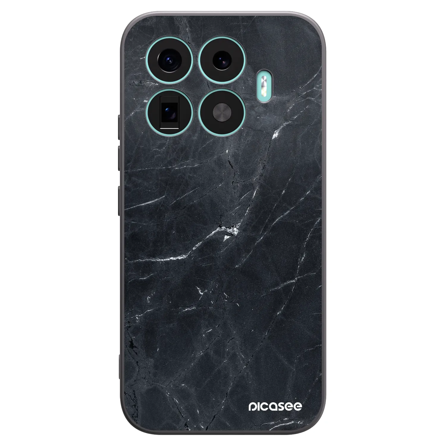 Picasee crna silikonska maskica za Xiaomi 17T - Black marble