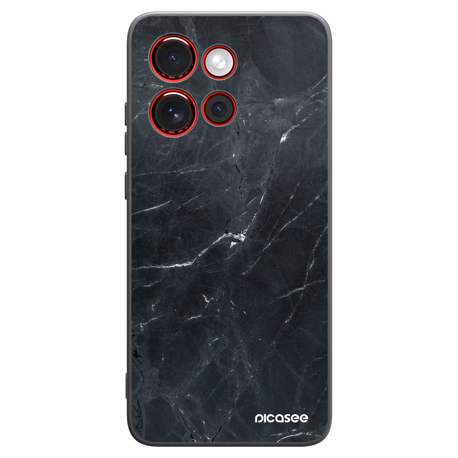 Picasee crna silikonska maskica za Motorola Edge 60 Neo 5G - Black marble