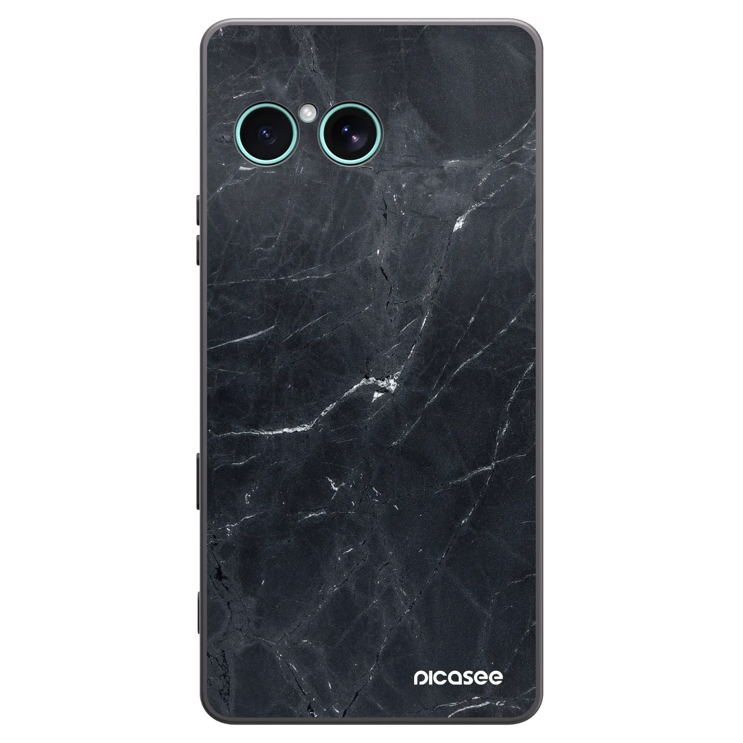 Picasee crna silikonska maskica za Sony Xperia 10 VII - Black marble