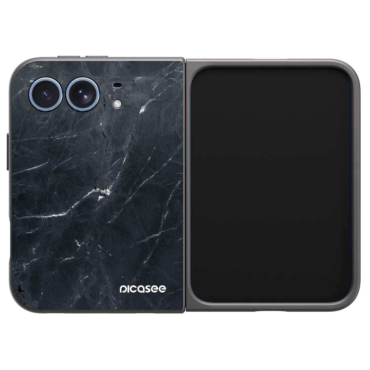 Picasee crna silikonska maskica za Apple iPhone Ultra - Black marble