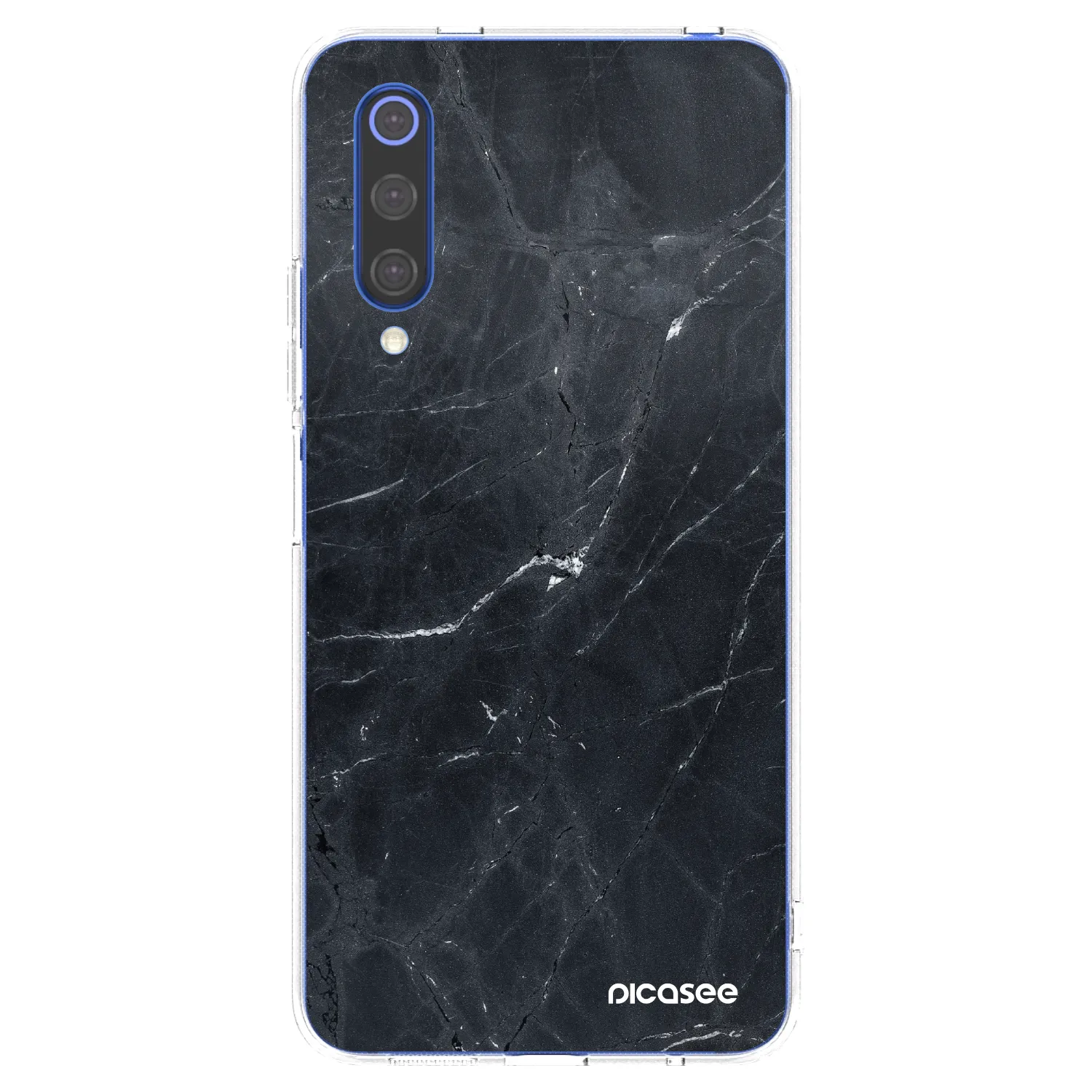 Picasee silikonska prozirna maskica za Xiaomi Mi 9 SE - Black marble
