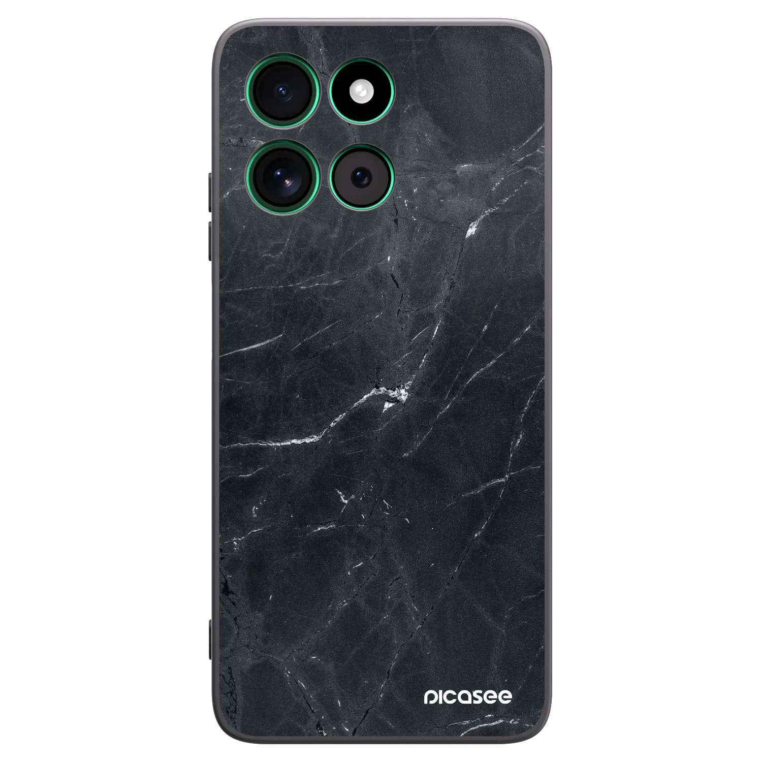 Picasee crna silikonska maskica za Motorola Moto G57 Power - Black marble