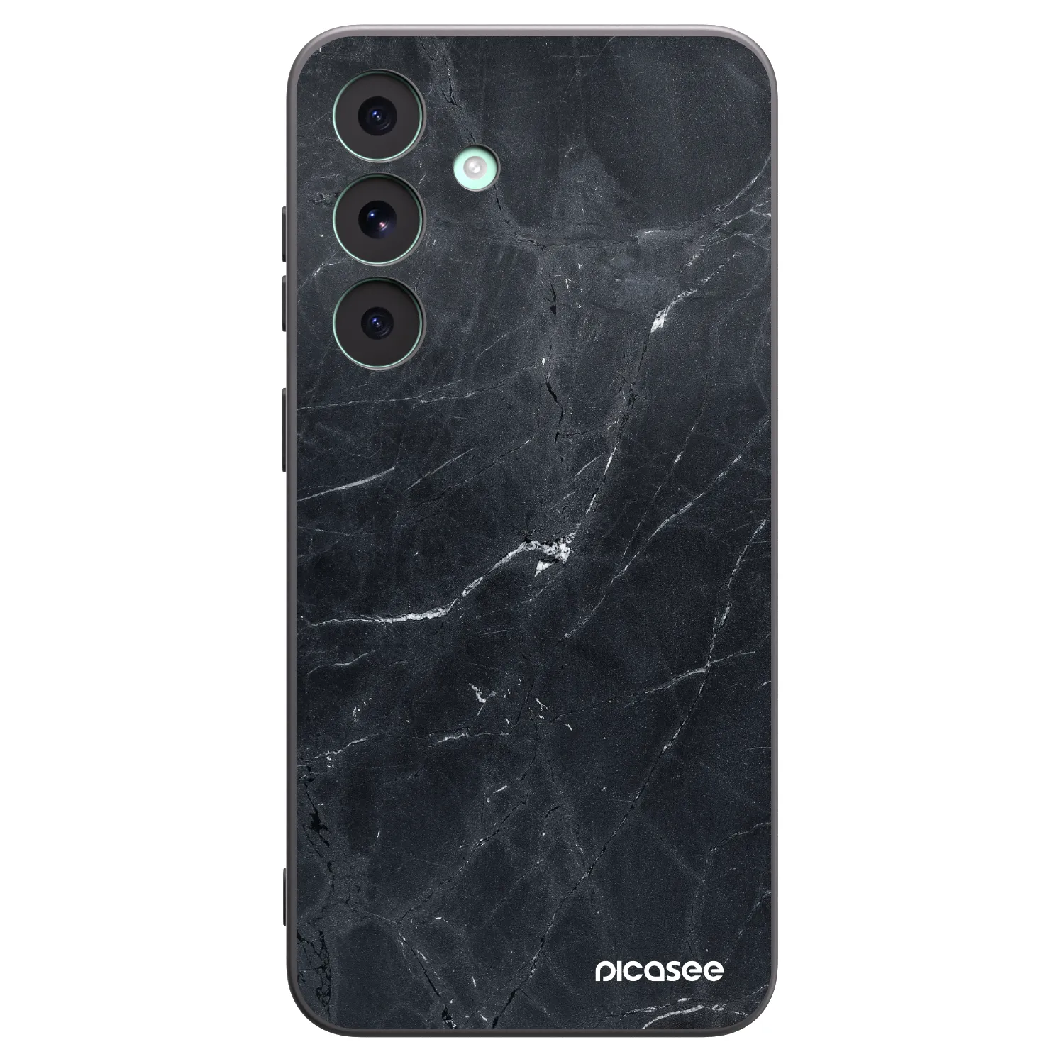 Picasee crna silikonska maskica za Samsung Galaxy S26 FE - Black marble