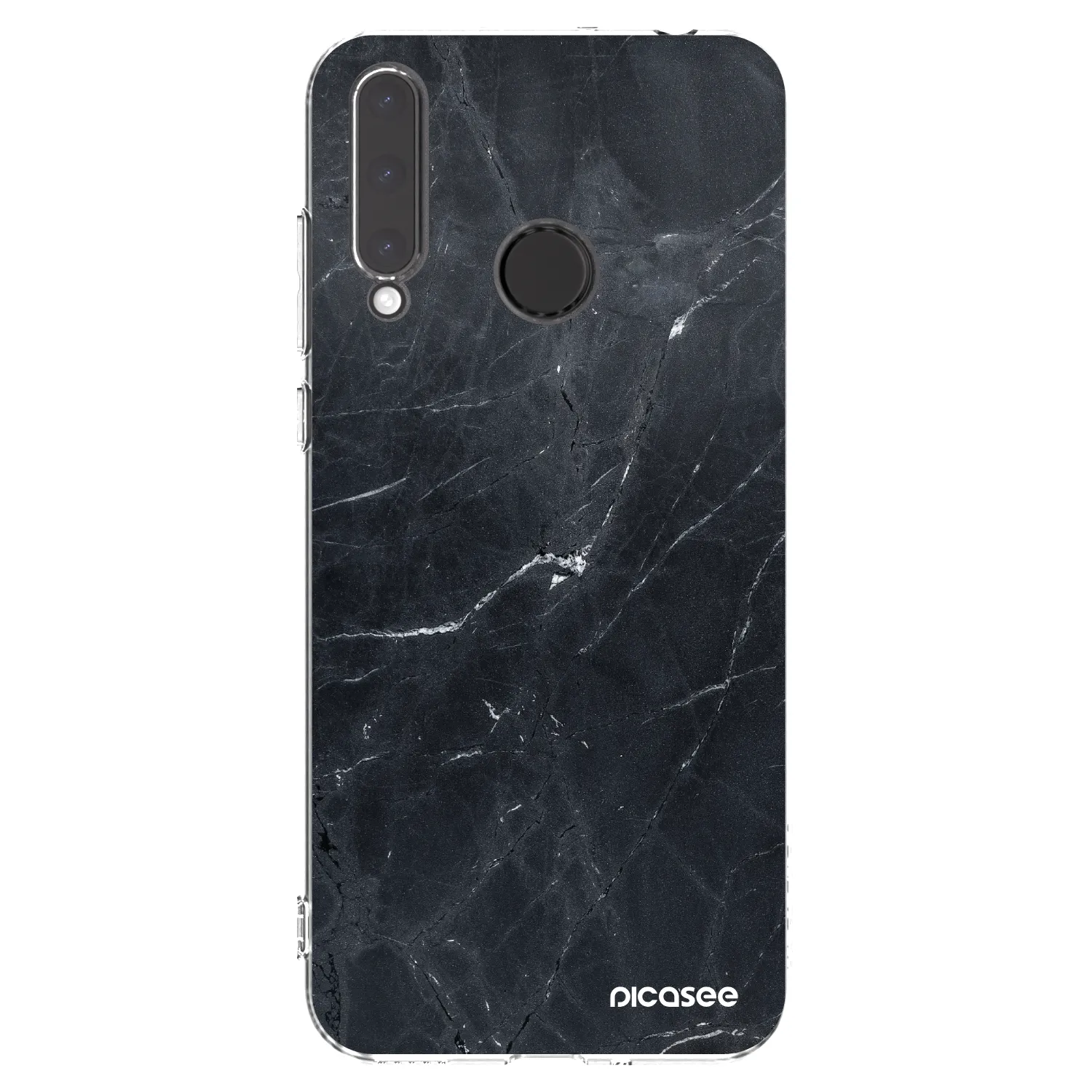 Picasee silikonska prozirna maskica za Honor 20 Lite - Black marble