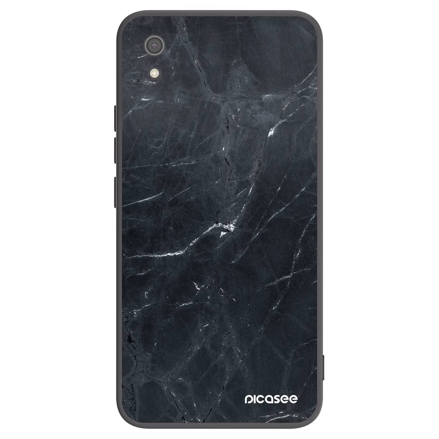 Picasee crna silikonska maskica za Xiaomi Redmi 7A - Black marble