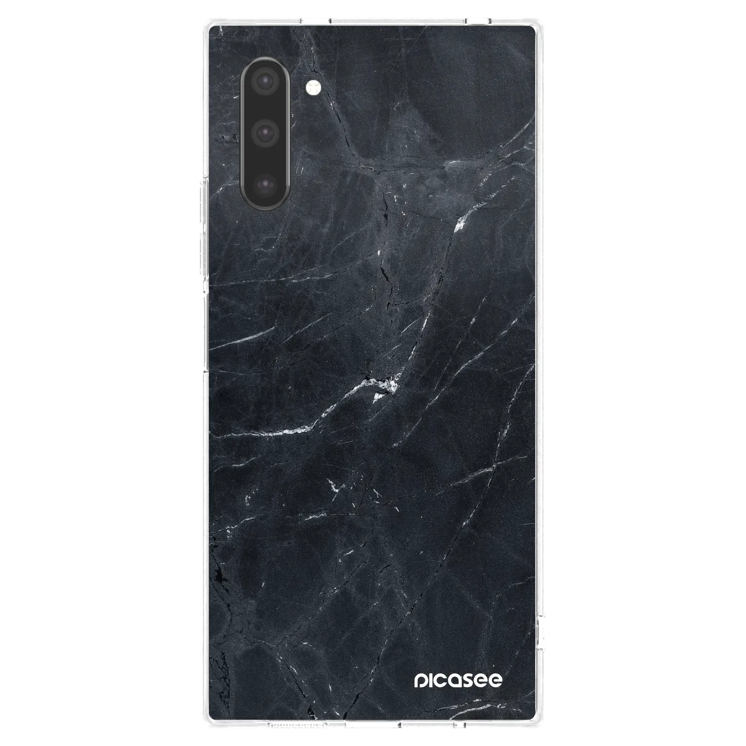 Picasee silikonska prozirna maskica za Samsung Galaxy Note 10 N970F - Black marble