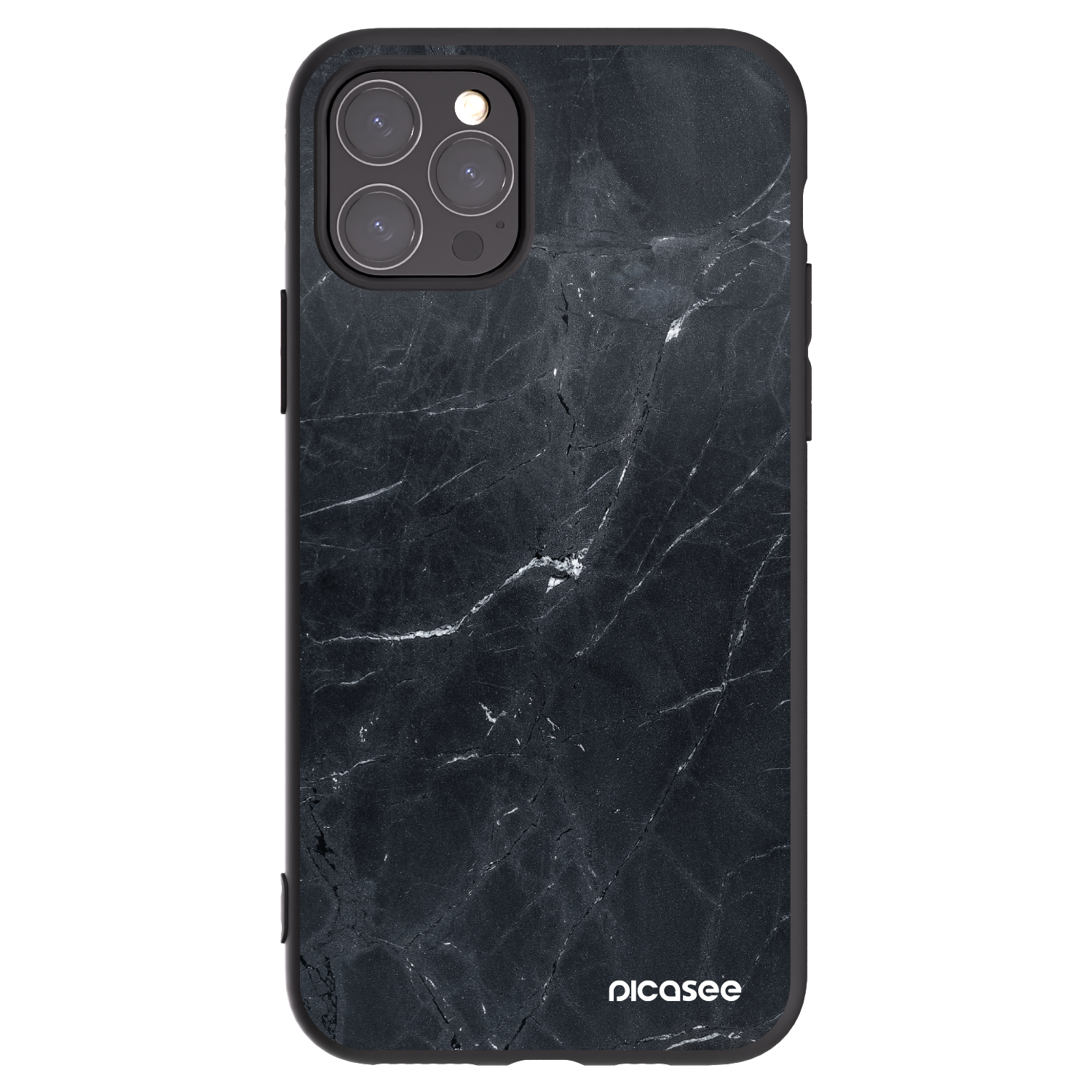 Picasee crna silikonska maskica za Apple iPhone 11 Pro - Black marble