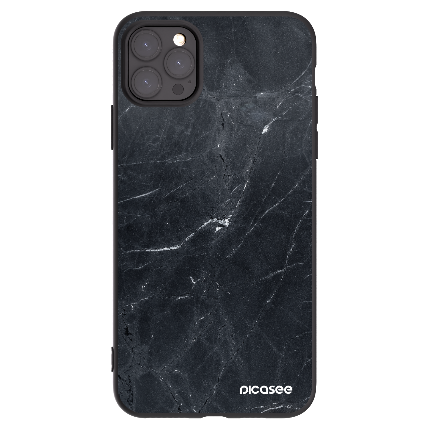 Picasee crna silikonska maskica za Apple iPhone 11 Pro Max - Black marble