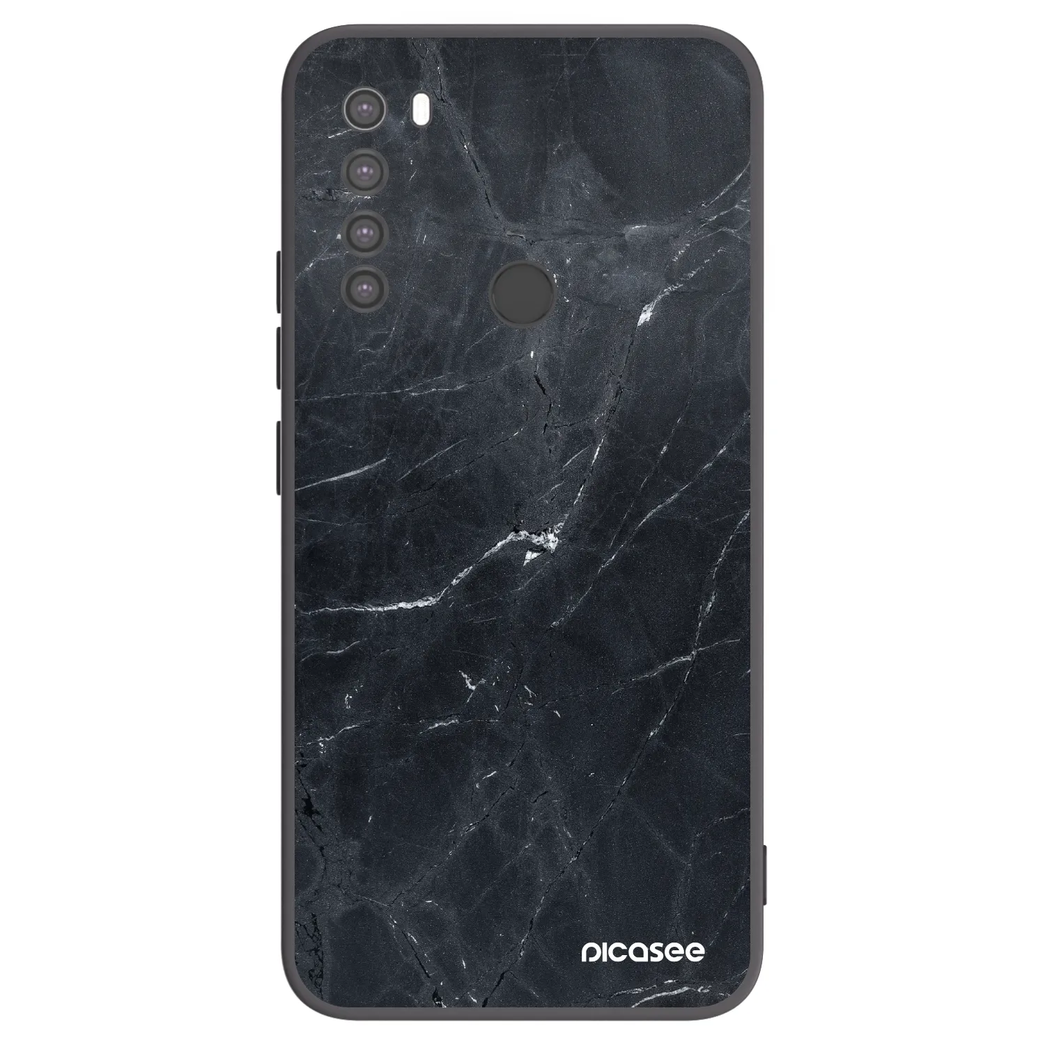 Picasee crna silikonska maskica za Xiaomi Redmi Note 8 - Black marble