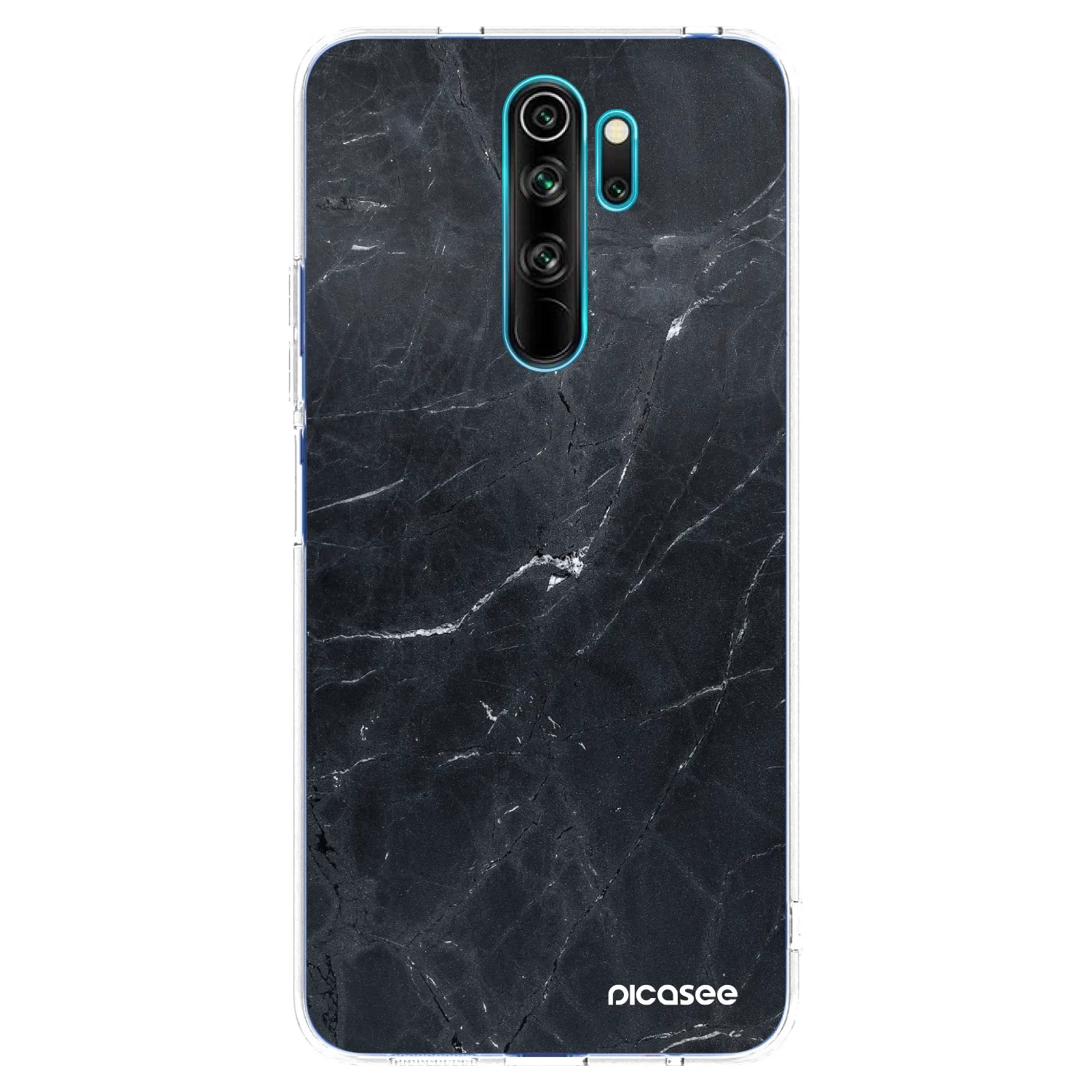 Picasee silikonska prozirna maskica za Xiaomi Redmi Note 8 Pro - Black marble