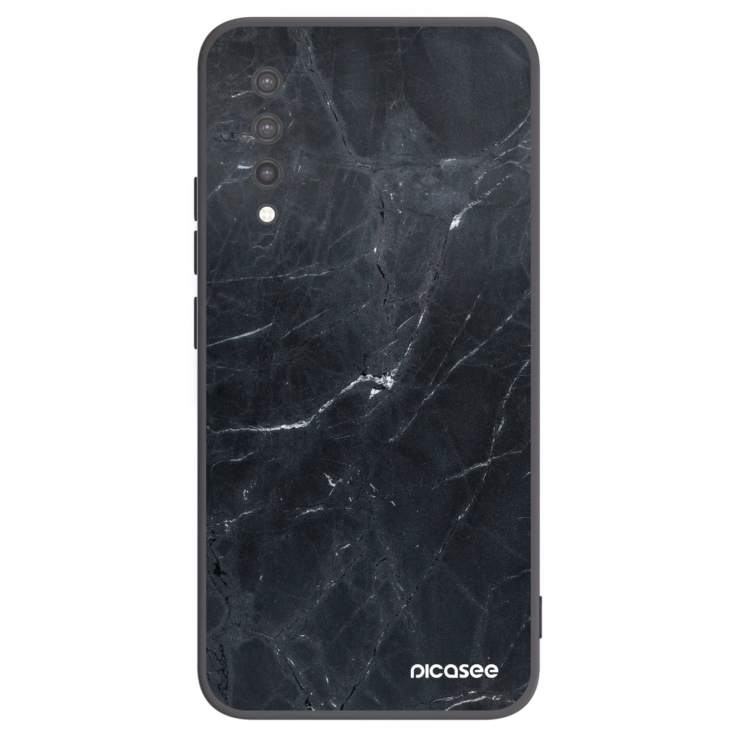 Picasee crna silikonska maskica za Xiaomi Mi 9 Lite - Black marble