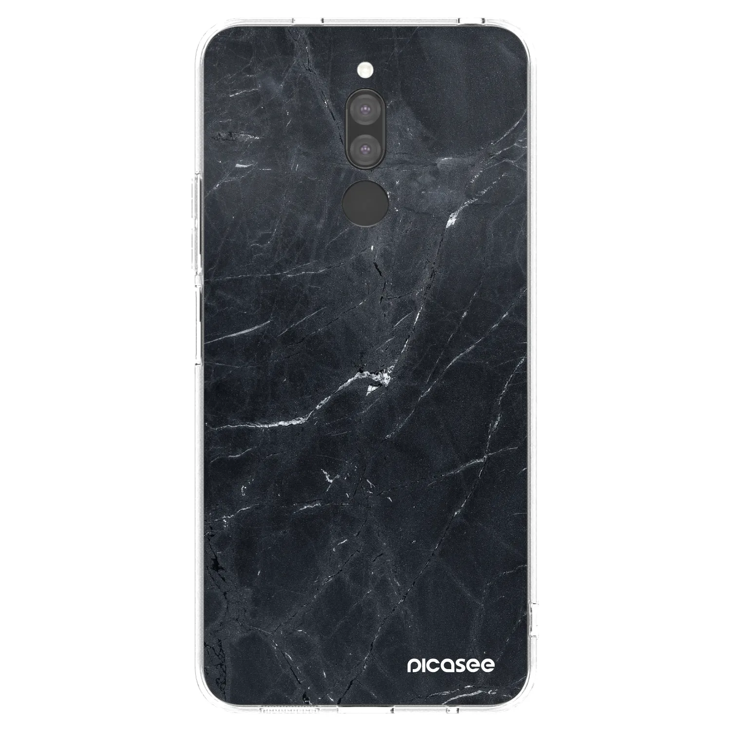Picasee silikonska prozirna maskica za Xiaomi Redmi 8 - Black marble