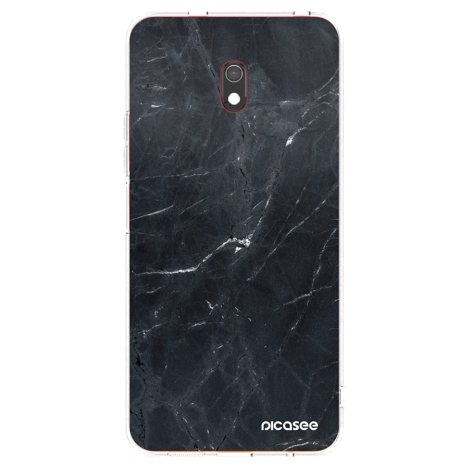 Picasee silikonska prozirna maskica za Xiaomi Redmi 8A - Black marble