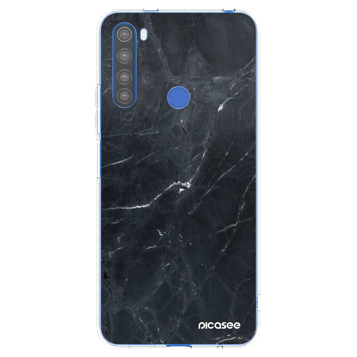 Picasee silikonska prozirna maskica za Xiaomi Redmi Note 8T - Black marble