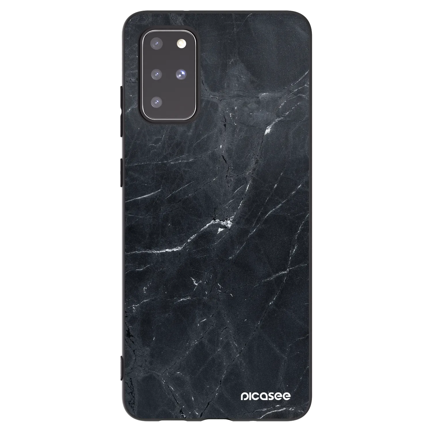 Picasee crna silikonska maskica za Samsung Galaxy S20+ G985F - Black marble