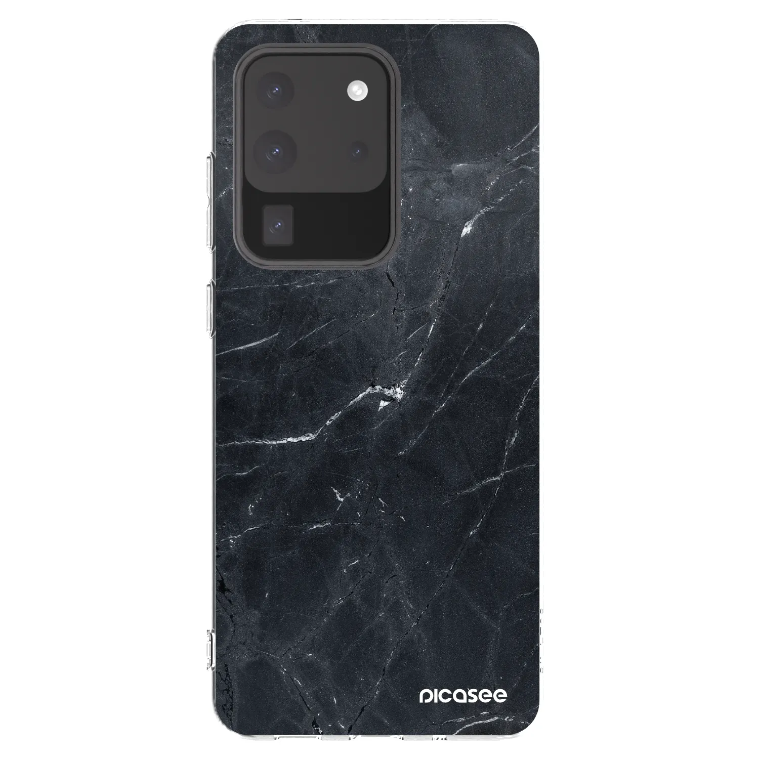 Picasee silikonska prozirna maskica za Samsung Galaxy S20 Ultra 5G G988F - Black marble
