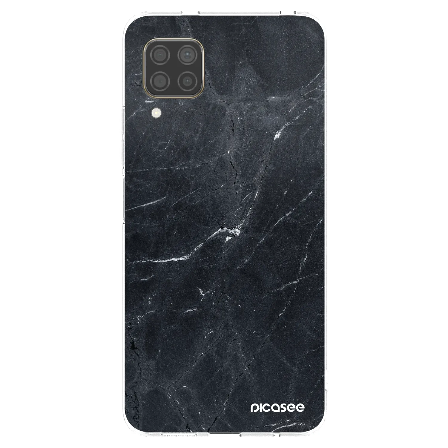 Picasee silikonska prozirna maskica za Huawei P40 Lite - Black marble