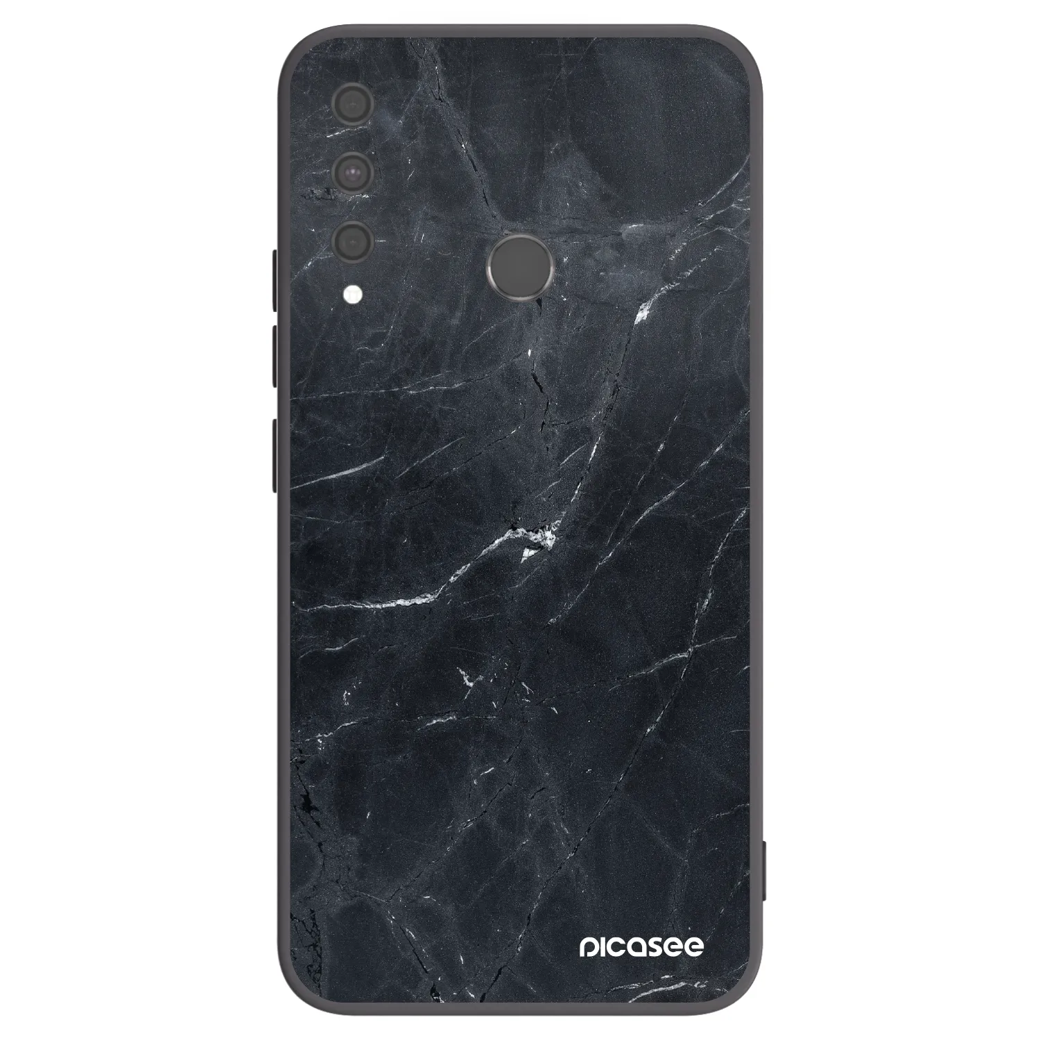 Picasee crna silikonska maskica za Huawei P40 Lite E - Black marble