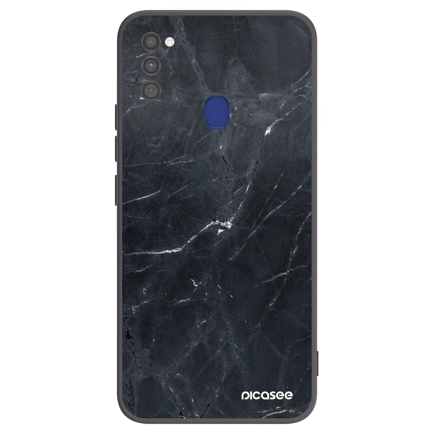 Picasee crna silikonska maskica za Samsung Galaxy M21 M215F - Black marble