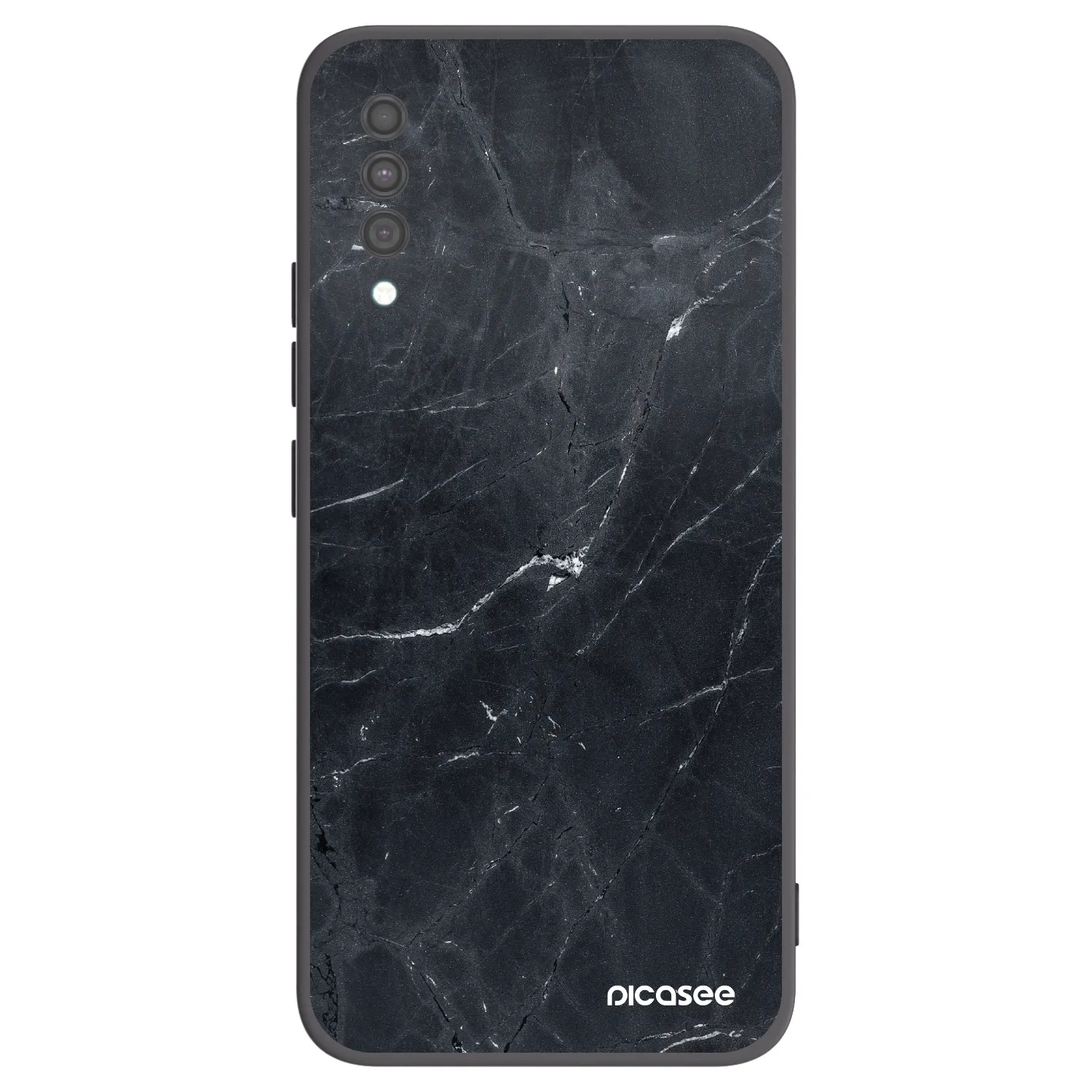 Picasee crna silikonska maskica za Samsung Galaxy A30s A307F - Black marble