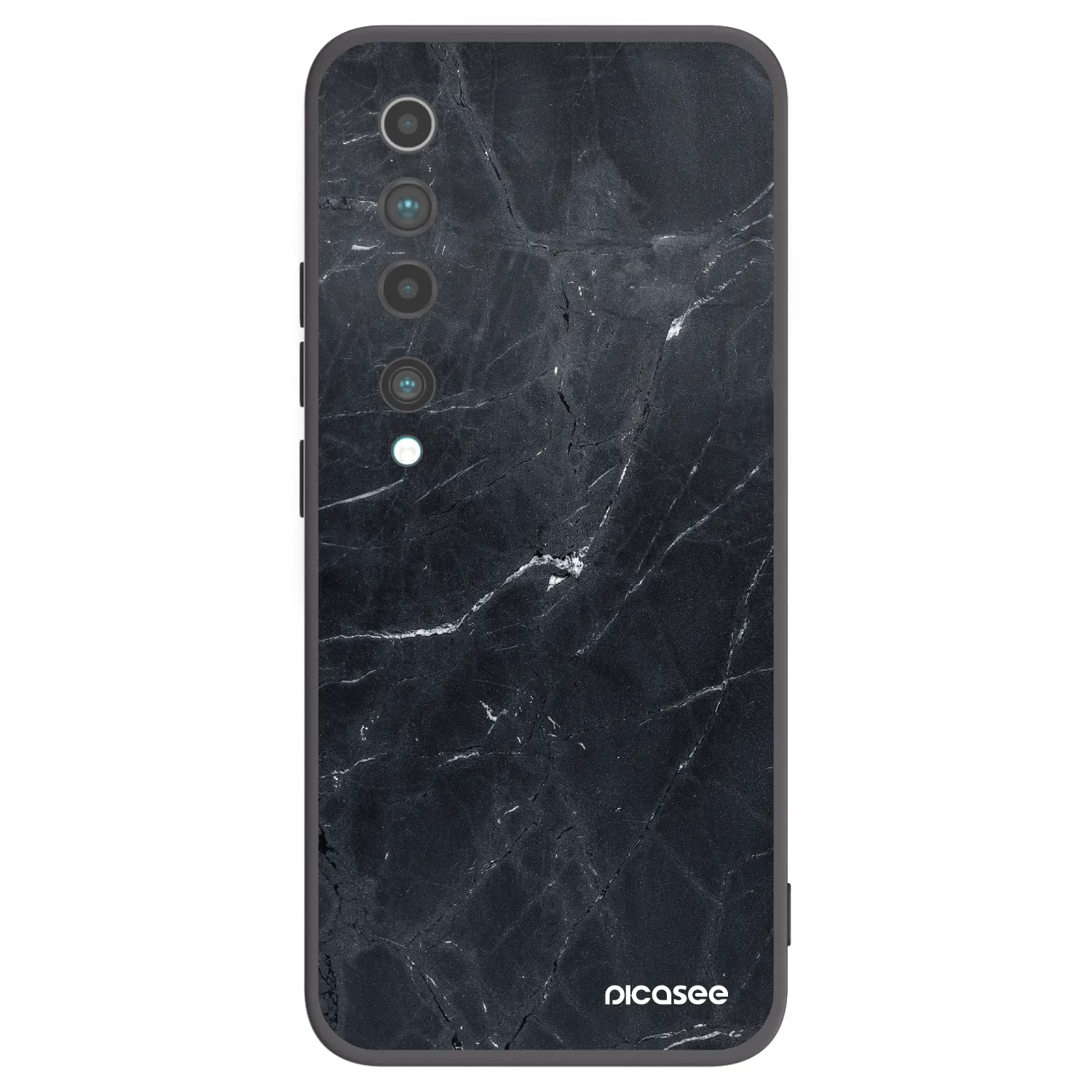 Picasee crna silikonska maskica za Xiaomi Mi 10 - Black marble