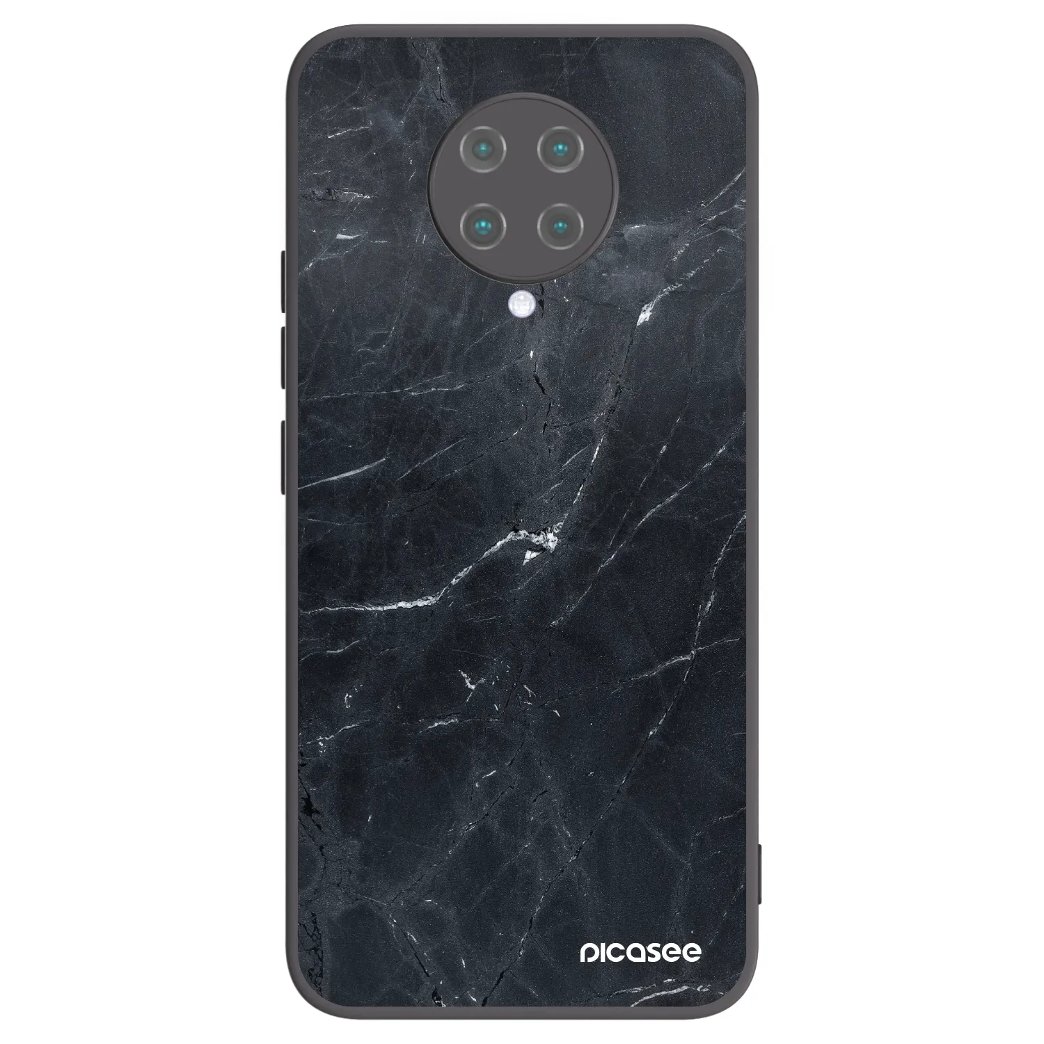 Picasee crna silikonska maskica za Xiaomi Poco F2 Pro - Black marble