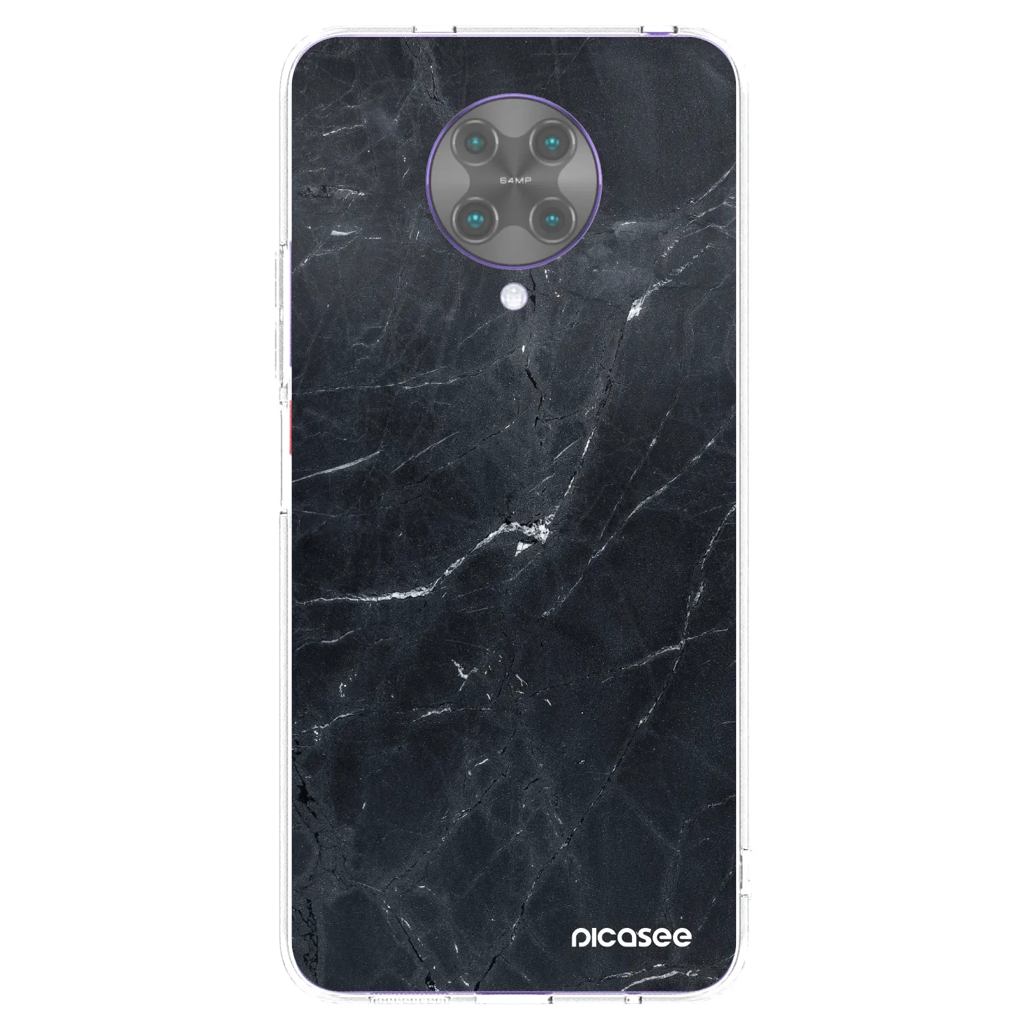 Picasee silikonska prozirna maskica za Xiaomi Poco F2 Pro - Black marble