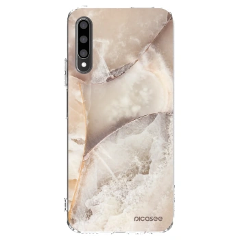 Picasee silikonska prozirna maskica za Honor 9X Pro - Cream marble