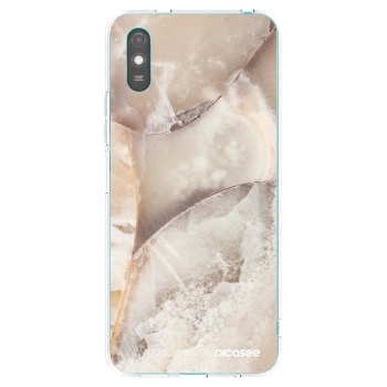 Picasee silikonska prozirna maskica za Xiaomi Redmi 9A - Cream marble