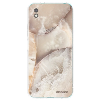 Picasee crna silikonska maskica za Xiaomi Redmi 9A - Cream marble
