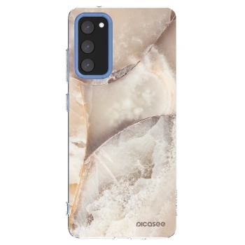 Picasee silikonska prozirna maskica za Samsung Galaxy S20 FE - Cream marble