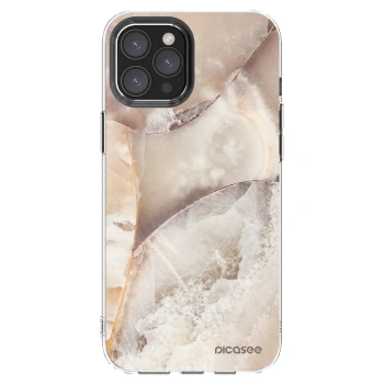 Picasee silikonska prozirna maskica za Apple iPhone 12 Pro Max - Cream marble