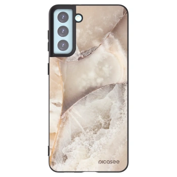 Picasee crna silikonska maskica za Samsung Galaxy S21+ 5G G996F - Cream marble
