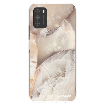Picasee silikonska prozirna maskica za Xiaomi Poco M3 - Cream marble