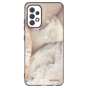 Picasee crna silikonska maskica za Samsung Galaxy A32 5G A326B - Cream marble