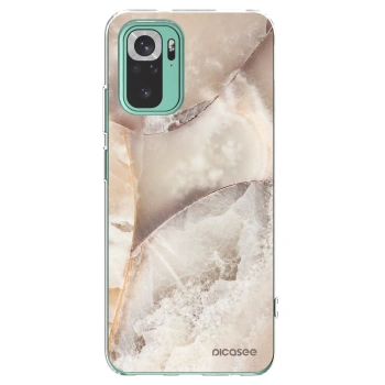 Picasee silikonska prozirna maskica za Xiaomi Redmi Note 10 Pro - Cream marble