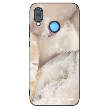 Picasee crna silikonska maskica za Huawei P20 Lite - Cream marble