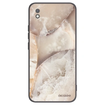 Picasee crna silikonska maskica za Xiaomi Redmi 9AT - Cream marble