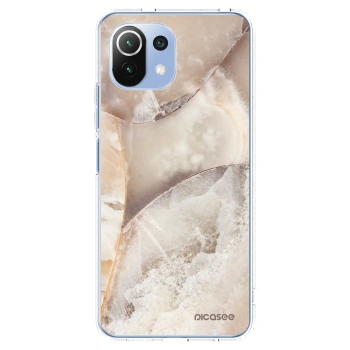 Picasee silikonska prozirna maskica za Xiaomi Mi 11 Lite - Cream marble