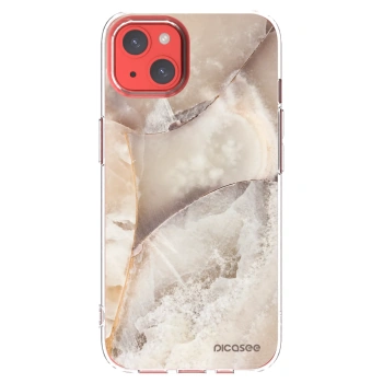Picasee silikonska prozirna maskica za Apple iPhone 13 - Cream marble