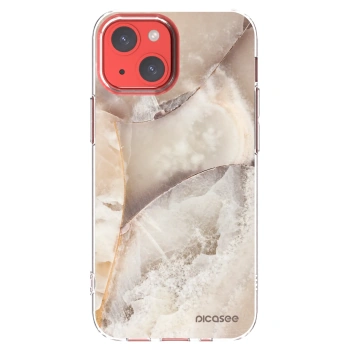 Picasee silikonska prozirna maskica za Apple iPhone 13 mini - Cream marble