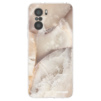 Picasee silikonska prozirna maskica za Xiaomi Poco F3 - Cream marble