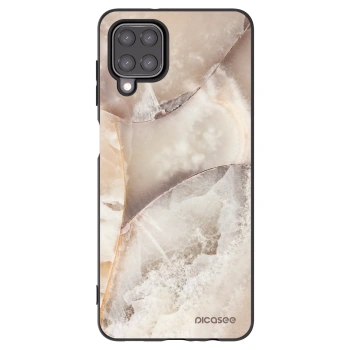 Picasee crna silikonska maskica za Samsung Galaxy M12 M127F - Cream marble