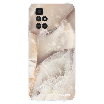 Picasee silikonska prozirna maskica za Xiaomi Redmi 10 - Cream marble