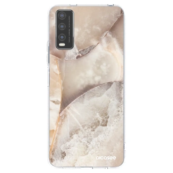 Picasee silikonska prozirna maskica za Vivo Y20s - Cream marble