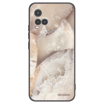 Picasee crna silikonska maskica za Vivo Y33s - Cream marble