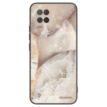 Picasee crna silikonska maskica za Realme 8 5G - Cream marble