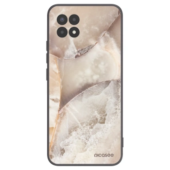 Picasee crna silikonska maskica za Realme 8i - Cream marble