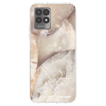 Picasee silikonska prozirna maskica za Realme 8i - Cream marble